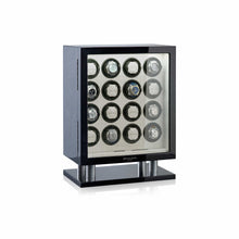 Heisse & Söhne 16 Piece Watch Winder Black Collector Black and Cream 16 Watches