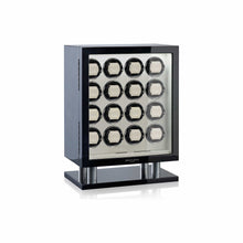 Heisse & Söhne 16 Piece Watch Winder Black Collector Black and Cream 16 Watches