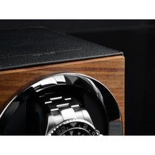 Heisse & Söhne Single Watch Winder Wood Moon Walnut & Black Single
