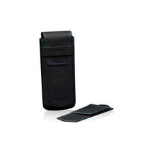Heisse & Söhne Travel Case Black Mondo Saffiano Black & Blue