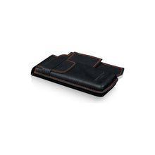 Heisse & Söhne Travel Case Black Mondo Saffiano Black & Orange