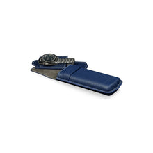 Heisse & Söhne Travel Case Blue Mondo Saffiano Blue & White