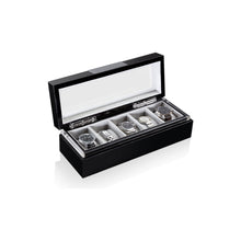 Heisse & Söhne Watch Box Black Executive 5 Watches Black & Gray Box