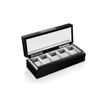 Heisse & Söhne Watch Box Black Executive 5 Watches Black & Gray Box