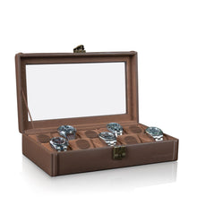 Heisse & Söhne Watch Box Brown Camel 10 Watches Brown