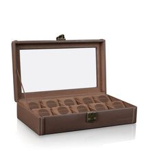 Heisse & Söhne Watch Box Brown Camel 10 Watches Brown