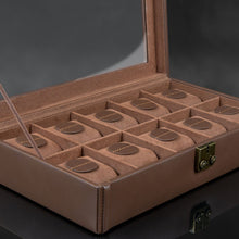 Heisse & Söhne Watch Box Brown Camel 10 Watches Brown