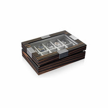 Heisse & Söhne Watch Box Wood Executive 10 Watches Macassar & Gray Box