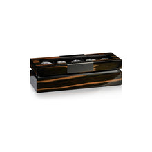 Heisse & Söhne Watch Box Wood Executive 5 Watches Macassar & Black Box