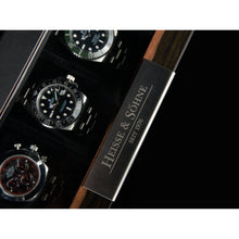 Heisse & Söhne Watch Box Wood Executive 5 Watches Macassar & Black Box