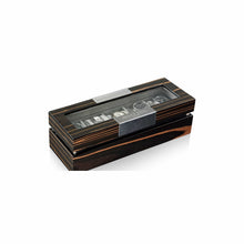 Heisse & Söhne Watch Box Wood Executive 5 Watches Macassar & Gray Box