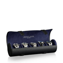Heisse & Söhne Watch Roll Black Rondo 5 Watch Roll Black & Blue