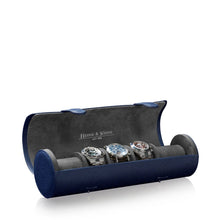 Heisse & Söhne Watch Roll Blue Rondo 5 Watch Roll Blue