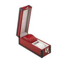 Rapport Kensington Leather 2 Watch Box - Burgundy - Watch Winder Pros