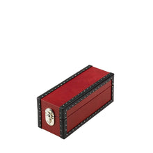 Rapport Kensington Leather 2 Watch Box - Burgundy - Watch Winder Pros