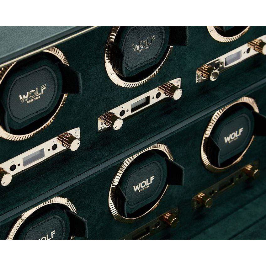 WOLF British Racing Green 8 Piece Watch Winder Watch Winder Pros