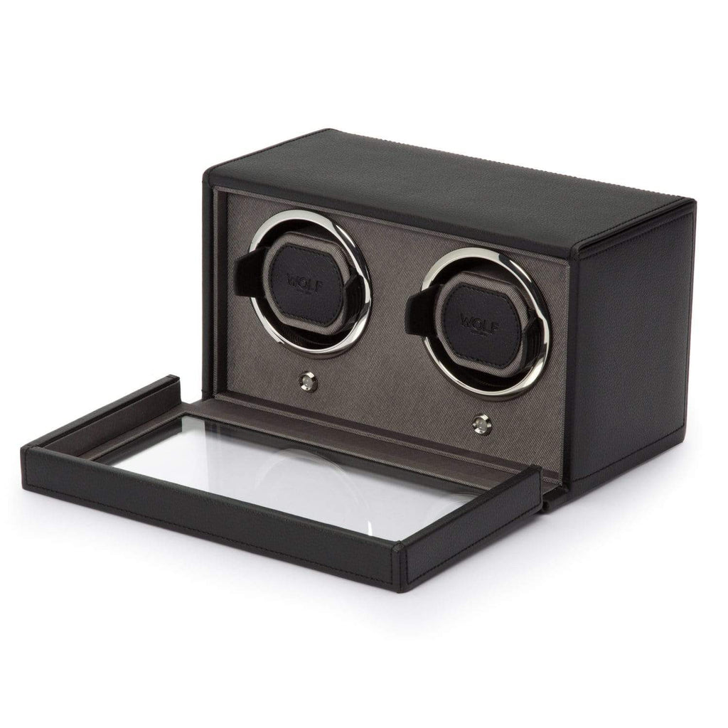 WOLF Double Cub Winder with Cover Watch Winder Pros