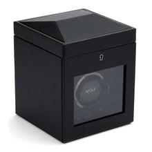 WOLF Watch Winder 500-1000 Wolf British Racing Single Watch Winder Black with Storage