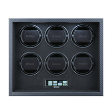 Benson 6 Piece Watch Winder Carbon Fiber Leather Black Series 6.22.CF