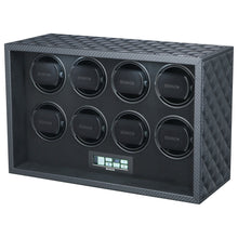 Benson 8 Piece Watch Winder Carbon Fiber Leather Black Series 8.22.CF