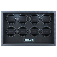 Benson 8 Piece Watch Winder Carbon Fiber Leather Black Series 8.22.CF