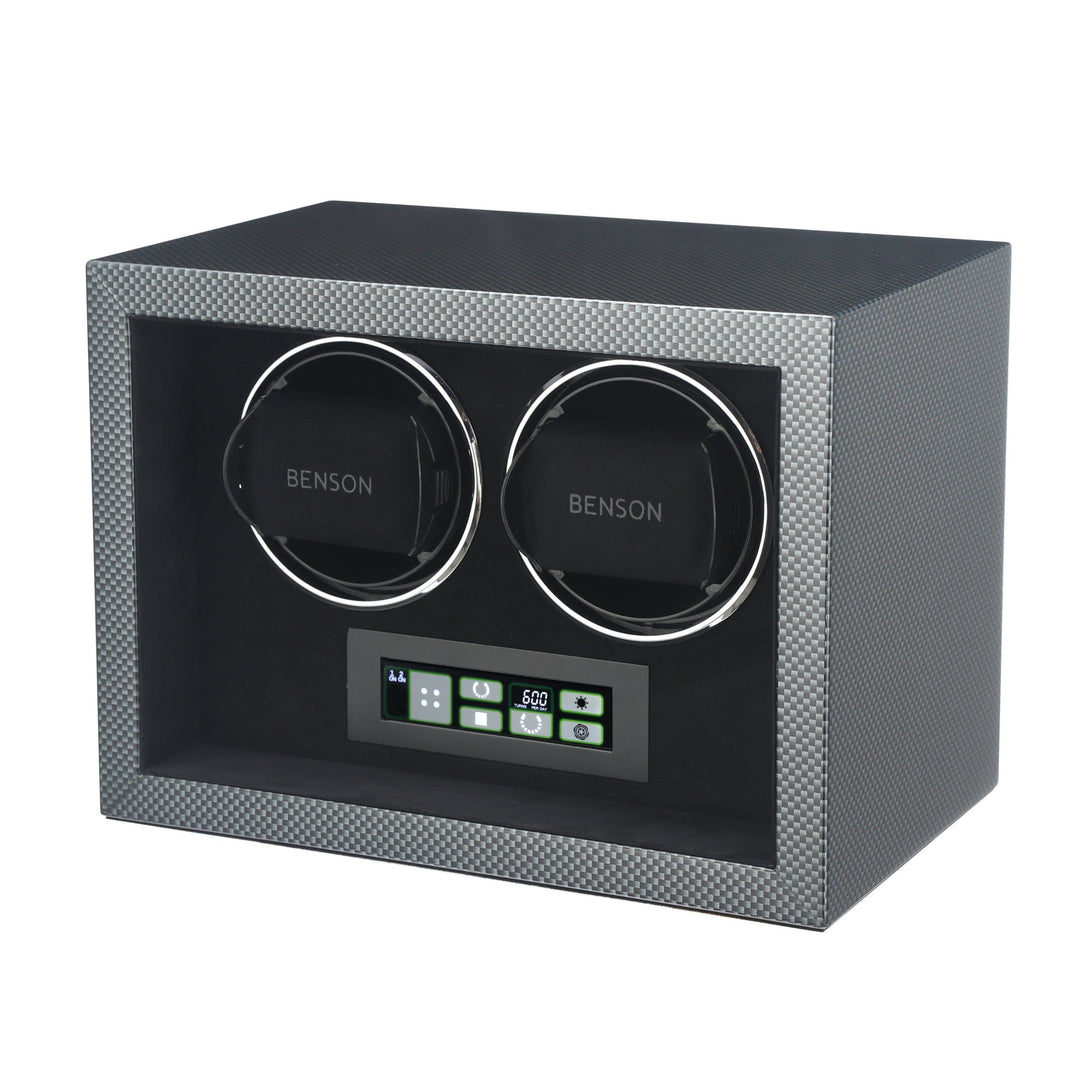 Benson Double Watch Winder Carbon Fiber Compact 2.20.CS