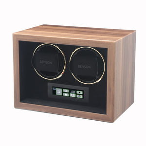 Benson Double Watch Winder Wood Compact 2.20.WAG