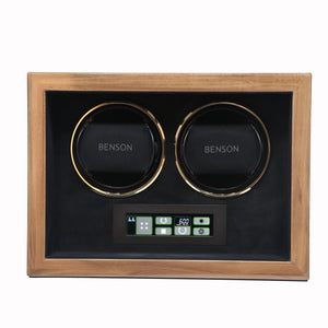 Benson Double Watch Winder Wood Compact 2.20.WAG