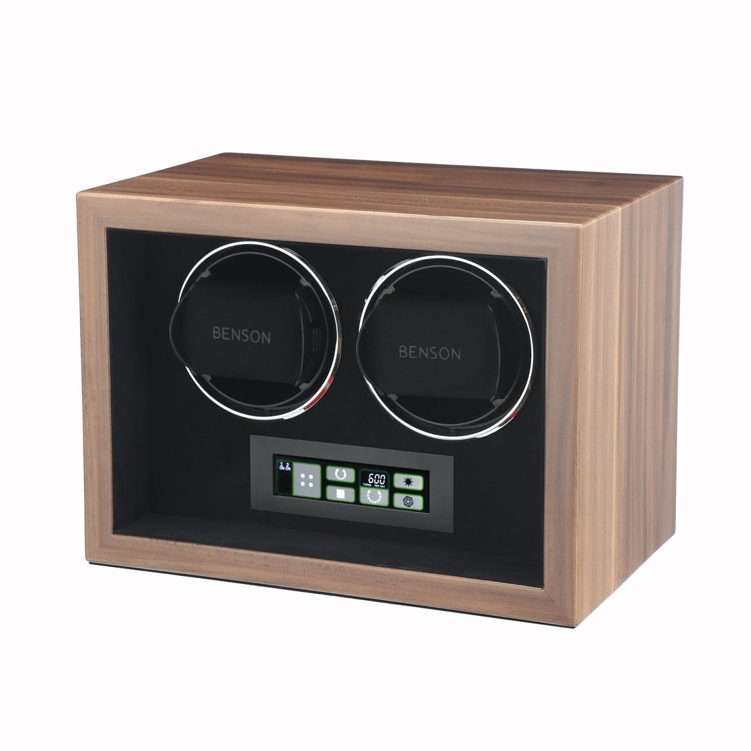 Benson Double Watch Winder Wood Compact 2.20.WAS