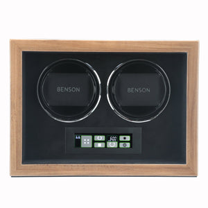 Benson Double Watch Winder Wood Compact 2.20.WAS