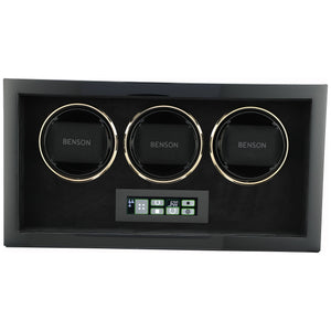 Benson Triple Watch Winder Black Compact 3.20.BG