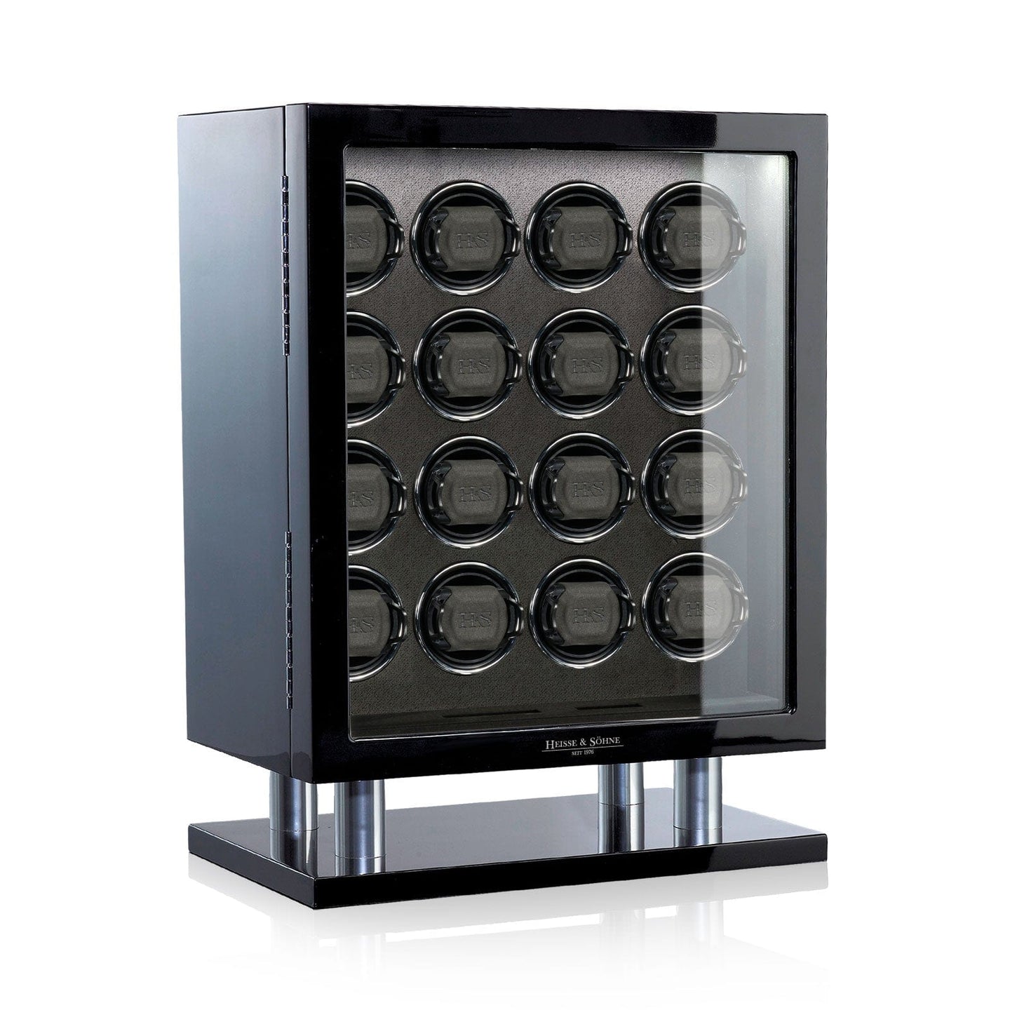 Heisse & Söhne 16 Piece Watch Winder Black Collector Black 16 Watches