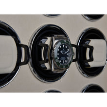 Heisse & Söhne 8 Piece Watch Winder Wood Collector New York Black and Cream 8 Watches