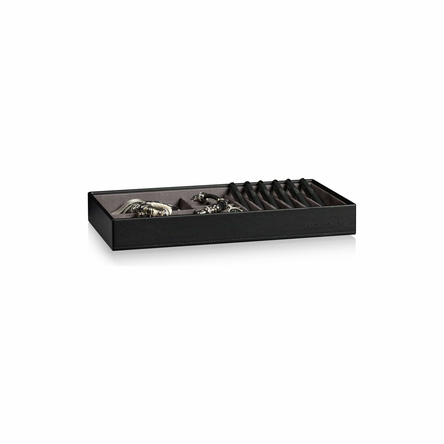 Heisse & Söhne Stackable Box Black Jewelry Tray XL Black - Bottom Part