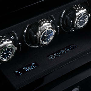 Heisse & Söhne Triple Watch Winder Black Watch Master 3 Black