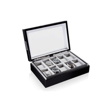 Heisse & Söhne Watch Box Black Executive 10 Watches Black & Gray Box