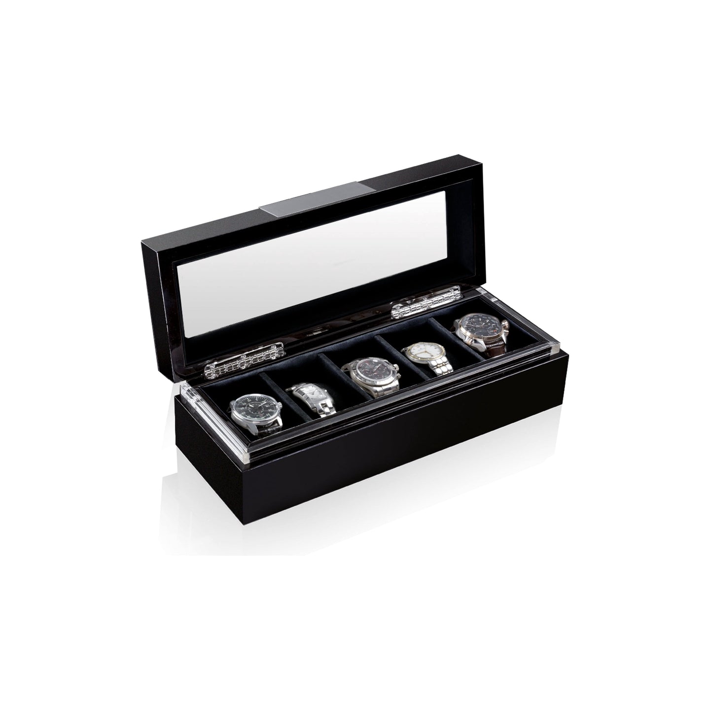 Heisse & Söhne Watch Box Black Executive 5 Watches Black Box