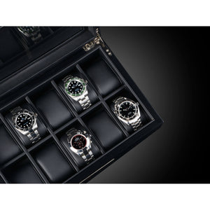 Heisse & Söhne Watch Box Black Monteray 10 Watches Black Box