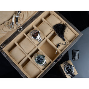 Heisse & Söhne Watch Box Wood Aberdeen 10 Watches Black