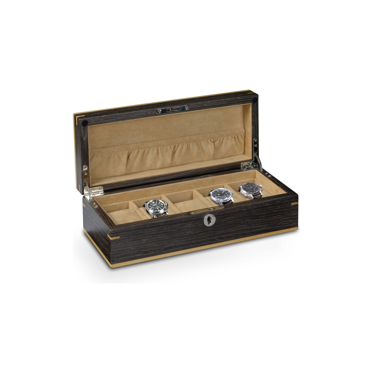 Heisse & Söhne Watch Box Wood Aberdeen 5 Watches Black