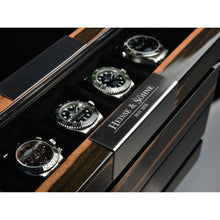 Heisse & Söhne Watch Box Wood Executive 5 Watches Macassar & Black Box