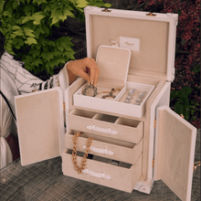 Rapport London Trunk Deluxe Jewellery and Accessory Trunk White