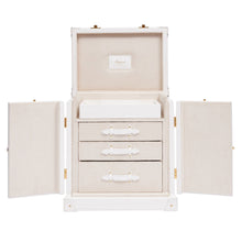 Rapport London Trunk Deluxe Jewellery and Accessory Trunk White