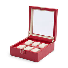 WOLF Watch Box 200-500 WOLF Palermo 6 Piece Watch Box | Red