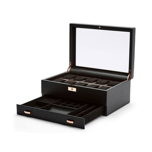 WOLF Watch Box 500 - 1000 Copper WOLF - Axis 10 Piece Watch Box with Drawer - Copper