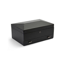 WOLF Watch Box 500 - 1000 Wolf British Racing 10 Piece Watch Box with Storage Black