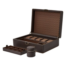 WOLF Watch Box 500 - 1000 Wolf Earth 5 Piece Watch Box with Storage Coffee