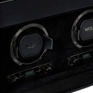 WOLF Watch Winder 1000-2000 WOLF - British Racing Double Watch Winder with Storage