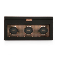 WOLF Watch Winder 1000-5000 WOLF Axis Triple Watch Winder with Storage | Copper