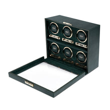 WOLF Watch Winder 1000-5000 WOLF British Racing 6 Piece Watch Winder | Green